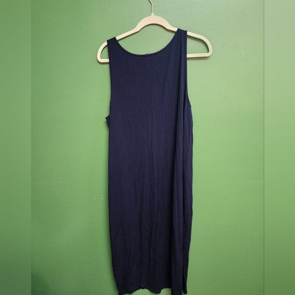 Eileen Fisher Navy Sleeveless Midi Dress Size 2X - Picture 2 of 4